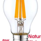 8W E27-LED-Lampe-Filament Birne Naturweiss