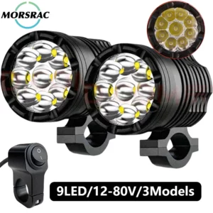 LED-Scheinwerfer für Motorrad-LED-Leuchten High/Low/Flash-Langstrecken-Motocross-Nebelscheinwerfer