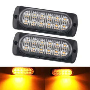 2 X Led Strobe Warlicht Pkw Lkw 12V 24V